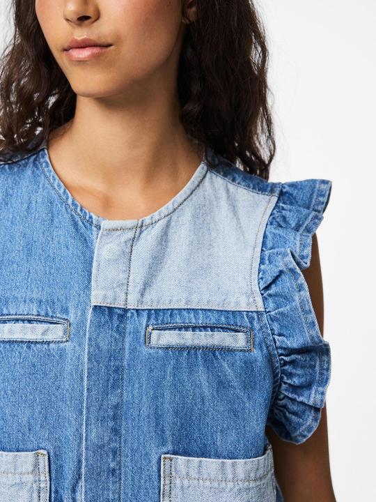 Produktbild Pieces PCFIE VOLANT PATCHWORK Jeansweste (S)