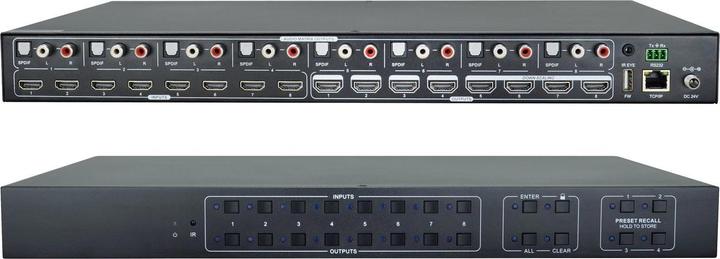 Actual product image Vivolink HDMI 2.0 8x8, Matrix switcher