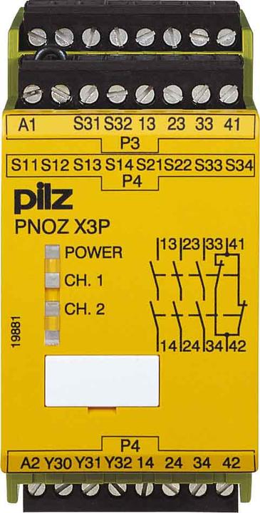 Produktbild Pilz 787310 PNOZ X3P C 24VDC 24VAC 3n/o 1n/c 1so