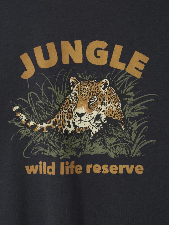 Actual product image Vertbaudet Boys' T-shirt with animal print, recycled cotton (110)