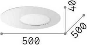 Produktbild Ideal lux IRIDE LED Deckenleuchte 17W ⌀500mm dimmbar Weiss warmweiss 312491 (1450 lm)