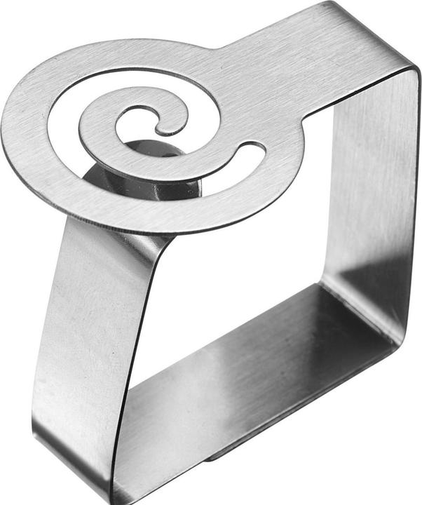 Immagine prodotto Westmark Clip per tovaglie argento 4 pezzi. (6 x 6 cm)