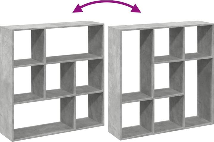 Produktbild VidaXL Bücherregal Raumteiler Wandregal Standregal Raumtrenner Regal Betongrau (29 x 29 x 143 cm)