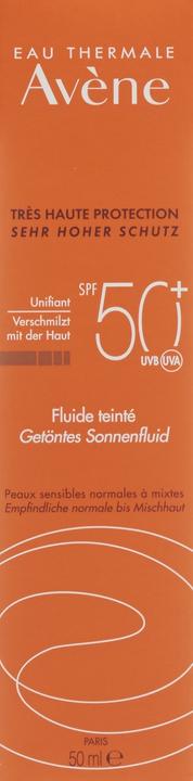 Produktbild Avène Tinted Fluid (Sonnenlotion, SPF 50+, 50 ml, 97 g)