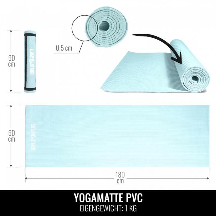 Immagine prodotto Gorilla Sports Tappetino da yoga (5 mm)