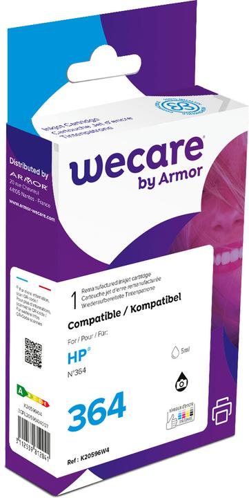 Produktbild Wecare Tinte 364XL rebuilt photo bk CB322EEWE zu HP PhotoSmart D5460 12ml (BK)