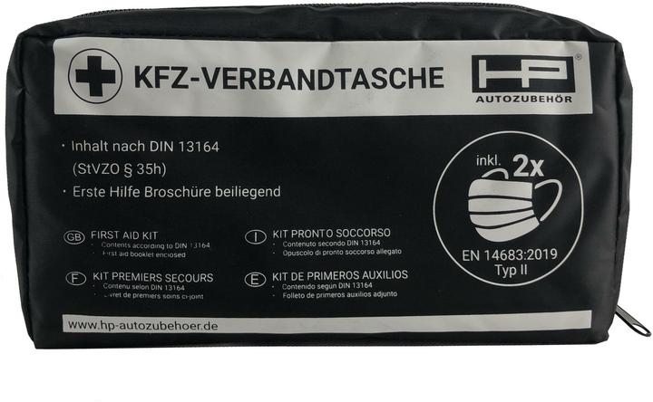 HP Autozubehör Verbandtasche KFZ Schwarz