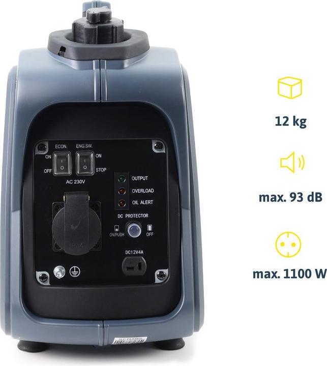 Productafbeelding Eurom Stroomgenerator Independ 1200 4.8 A, 1.100 W (1300 W, 3 l)