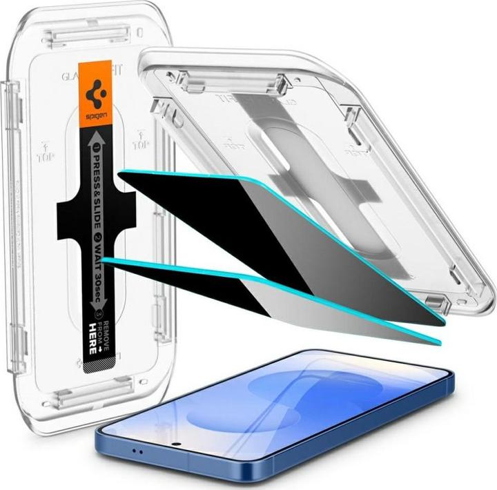 Actual product image Spigen Glass tR EZ Fit HD (Privacy) 2 Pack - Samsung Galaxy S25/S24 (2 Piece, Samsung Galaxy S25, Samsung Galaxy S24)