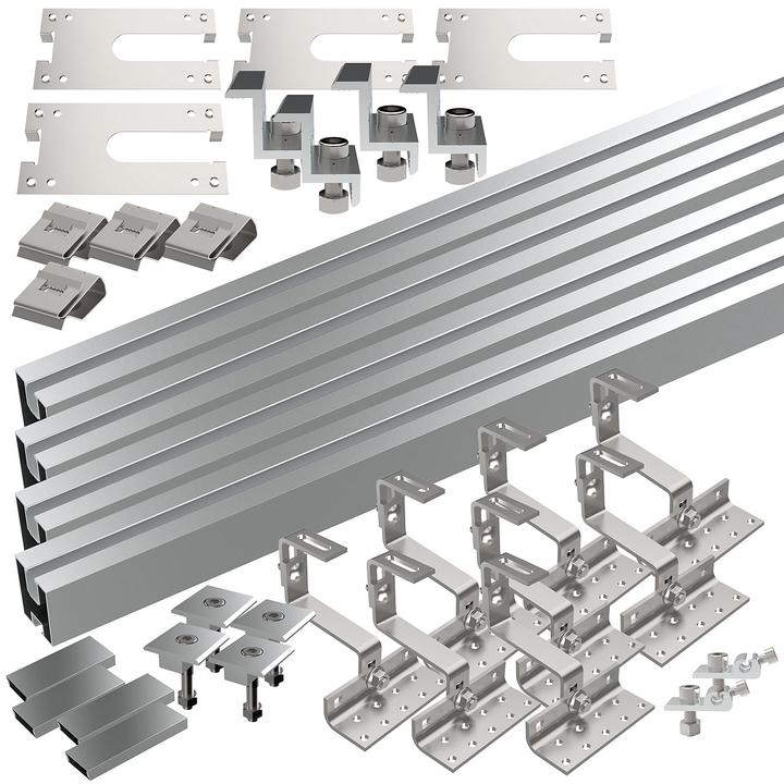 Image du produit Revolt Kit de montage sur toit de 102 pièces pour 6 panneaux solaires