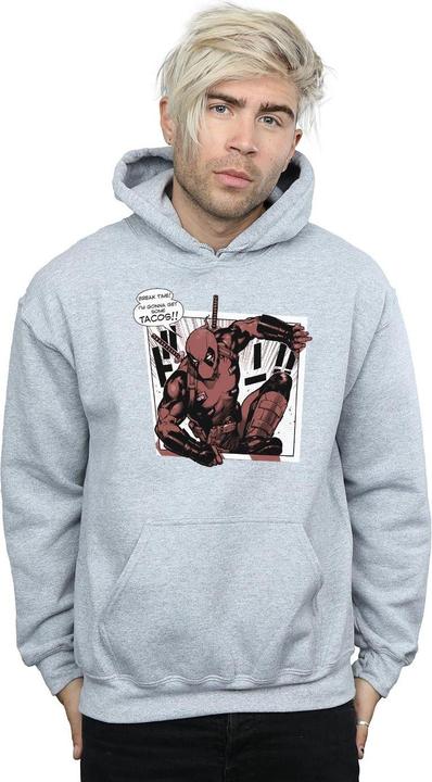 Actual product image Mens Deadpool Breaktime Tacos Hoodie (M)