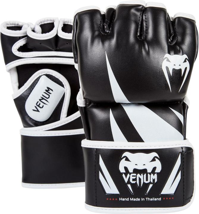 Venum Challenger MMA Gloves - Skintex Leather - Black (4 OZ, S)