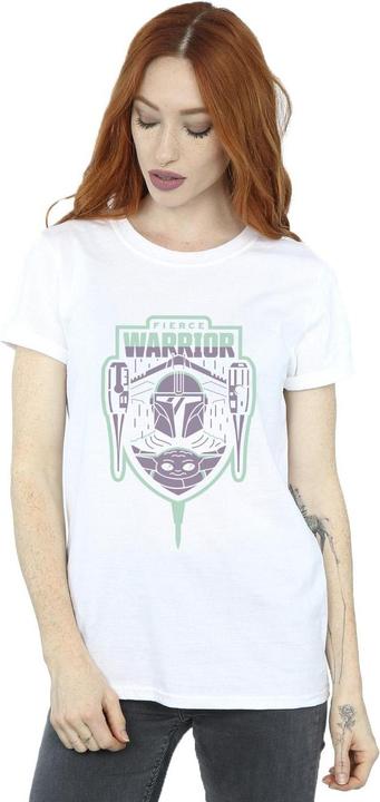 Image du produit Star Wars - T-shirt THE MANDALORIAN FIERCE WARRIOR PATCH - Femme (3XL)