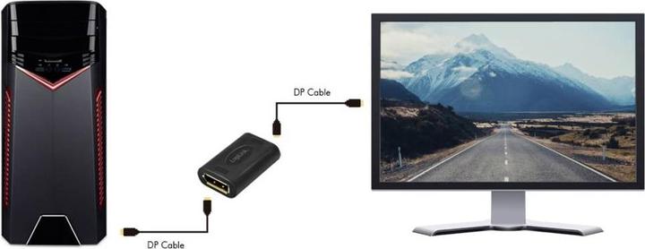 Actual product image LogiLink DisplayPort adapter, DP coupling (4.08 cm)