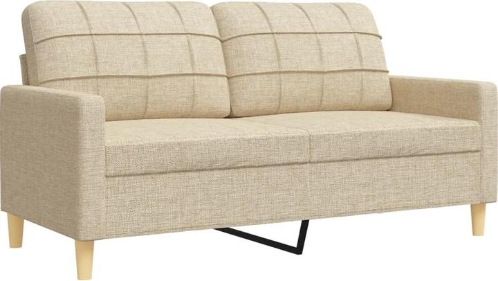 Image du produit VidaXL Canapé Salon Canapé rembourré Fauteuil 2 pièces Crème Tissu (3 places, 2 places)