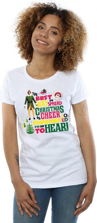 Actual product image Elf Womens/Ladies Christmas Cheer Cotton T-Shirt (XXL)
