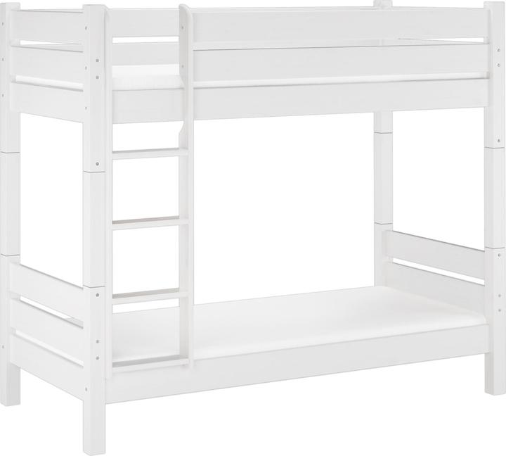 Produktbild Erst-Holz Etagenbett für Erwachsene weiss 100x200 Stockbett teilbar mit Rollrost Matratzen 60.16-10WT100M (100 x 200 cm)