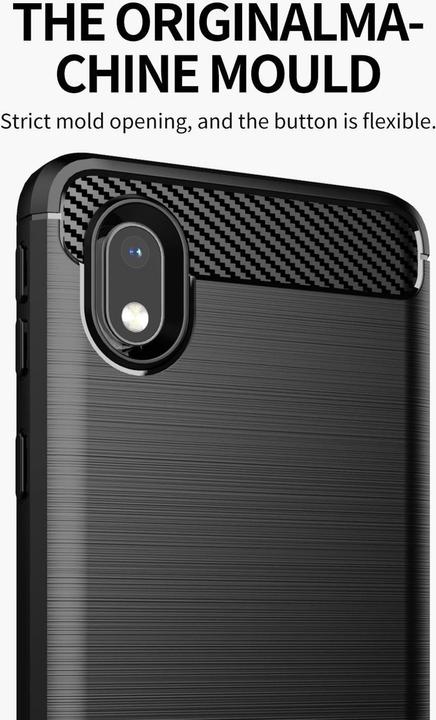 Produktbild Cadorabo TPU Ultra Slim carbon edelstahl Kombi Cover (Samsung Galaxy A10, HTC One M10)