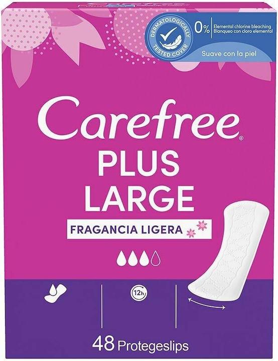Carefree PLUS LARGE protector fragancia ligera 48 uds