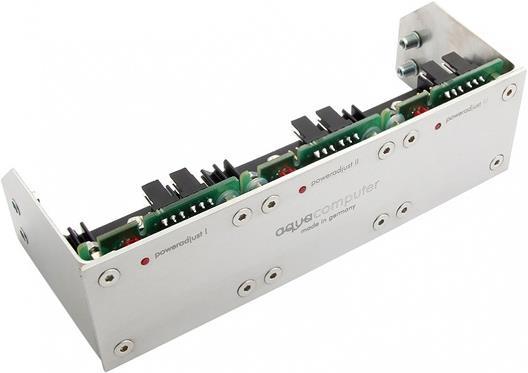 Actual product image Aqua Computer Panel for poweradjust 2 USB, brushed stainless steel