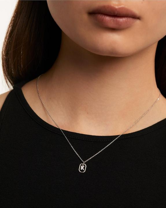 Actual product image Pd Paola PDPAOLA - PÅ¯vabnÃ½ stÅ™ÃbrnÃ½ náhrdelnÃk pÃsmeno "K" LETTERS CO02-522-U (Å™etÃzek. pÅ™ÃvÄ'sek (925 silver, 50 cm)