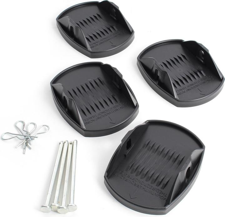 Actual product image XPOtool 4x Caravan Jack Pads 180x145mm with Metal Pins Universal Trailer Motorhome Stabilise Feet