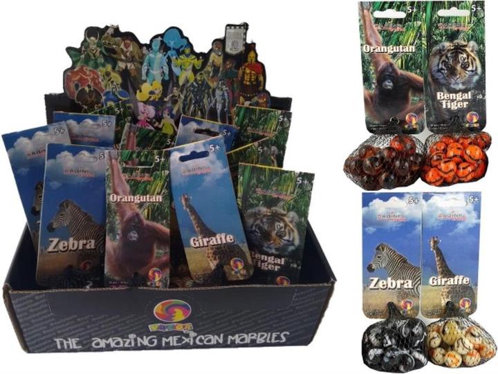 Actual product image Vacor Glass marbles Animal series assorted, 21 pieces