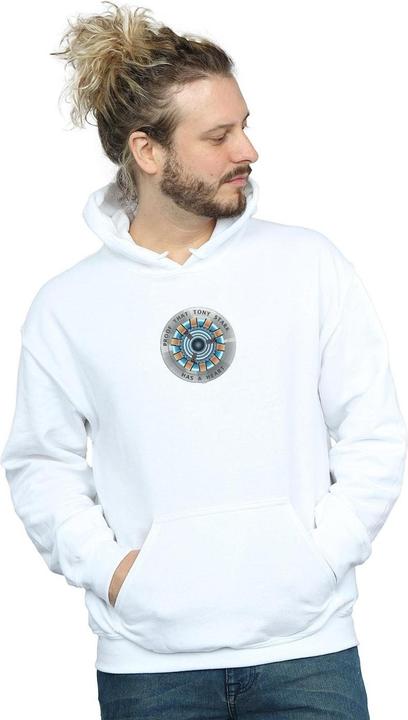Actual product image Mens Avengers Endgame Tony Stark Heart Hoodie (3XL)