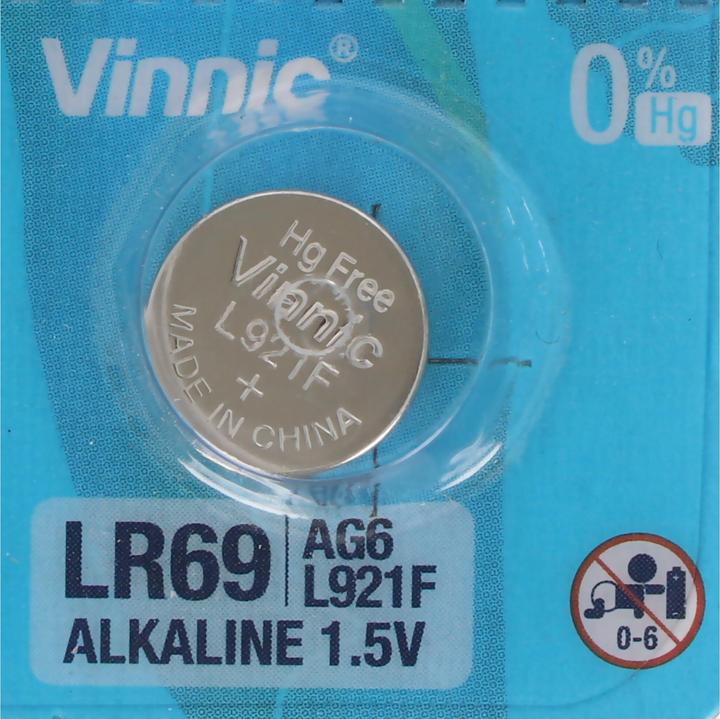 Immagine prodotto Vinnic Confezione da 10 AG6, LR921, LR69, V371, SR69, L912 F, L912F (10 pz., SR69, 29 mAh)