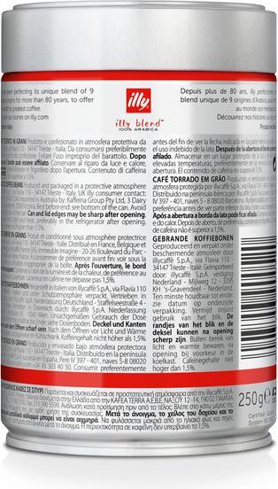 Nährwerte und Zutaten Illy Classico (250 g, Mittlere Röstung)