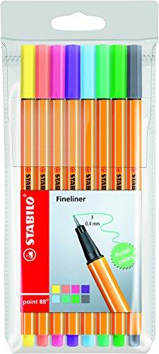 Actual product image STABILO point 88 pastel 8er case (Multicoloured, 8 x)