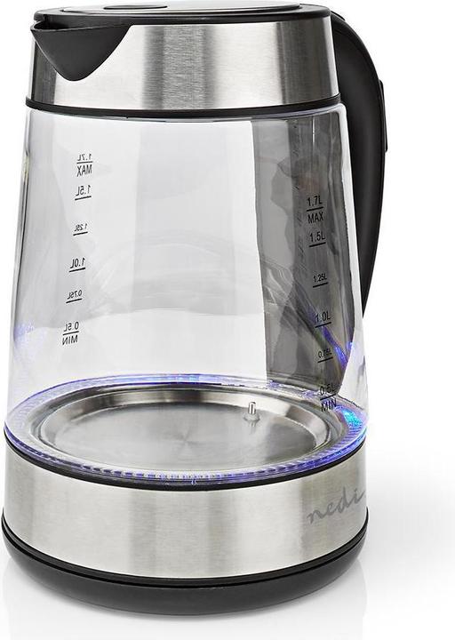 Produktbild Nedis Wasserkocher - Glasgehäuse - Temperaturanzeige - Variable Temperaturen (60, 70, 80, 90, 100 (1.70 l, EU-Stecker)