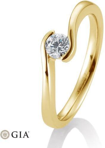 Produktbild Breuning Ring Schwung 0,05-0,30ct. (52, 750/18 K Gold)