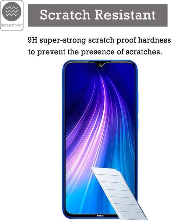 Actual product image Screenguard Xiaomi Redmi Note 8 Full Screen Protective Glass Film 2.5D 9H (1 Piece, Xiaomi Redmi Note 8)