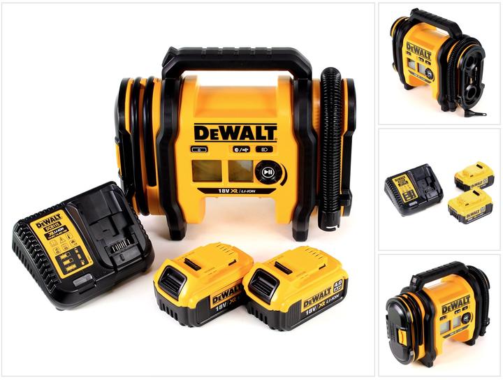 Produktbild DeWalt DCC 018 N Akku Luftkompressor 18V 11bar KFZ + 2x Akku 4,0Ah + Ladegerät (11 Bar, 14.70 l)