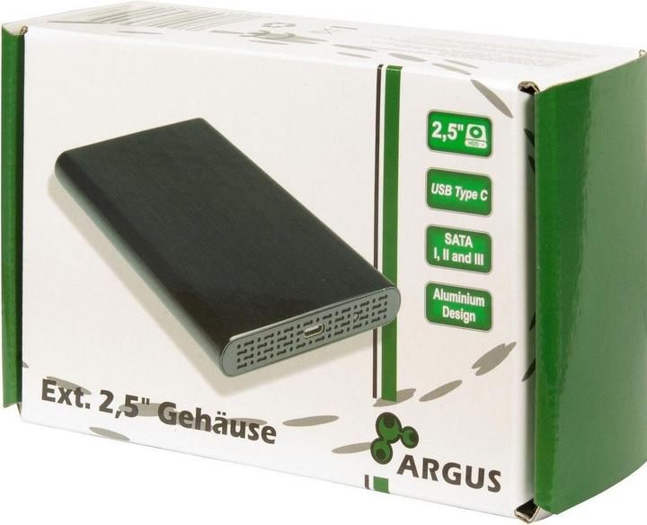 Actual product image Intertech Inter-Tech HDD enclosure 2.5" Argus GD-25010 with USB 3.1 Gen2 retail (2.5")