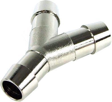 Produktbild Aquatuning 13mm (1/2' Y Schlauchverbinder Messing vernickelt