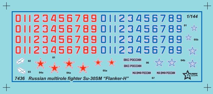 Actual product image Zvezda SU-30SM Russian Fighter