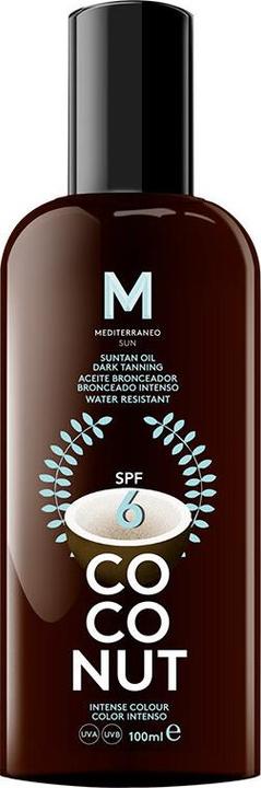 Mediterraneo Sun COCONUT suntan oil dark tanning SPF6 100 ml (Sonnenöl, Bis SPF 10, 100 ml)