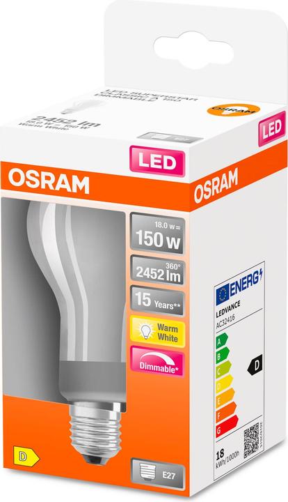 Produktbild Osram Led Superstar Classic A (E27, 18 W, 2452 lm, 1 x, D)