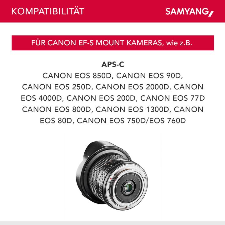 Produktbild Samyang 8mm f/3.5 Asph IF MC Fisheye CSII DH, Canon EF (Canon EF-S, APS-C / DX)