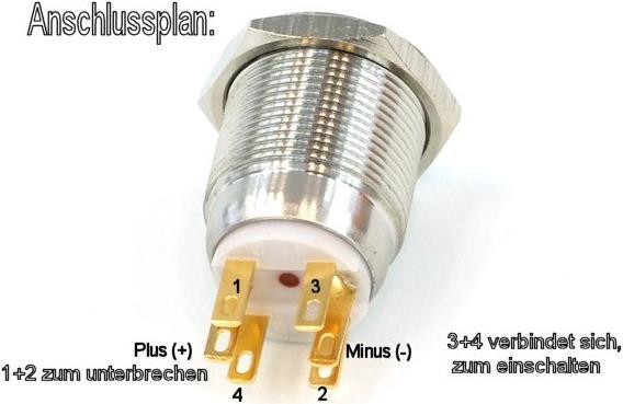 Produktbild Phobya Vandalismus Klingeltaster 19mm