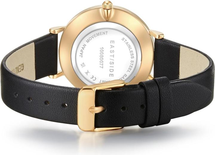 Produktbild Eastside Damen Quarzuhr Rosehill Echtleder schwarz - 23904 (Analoguhr, 32.10 mm)