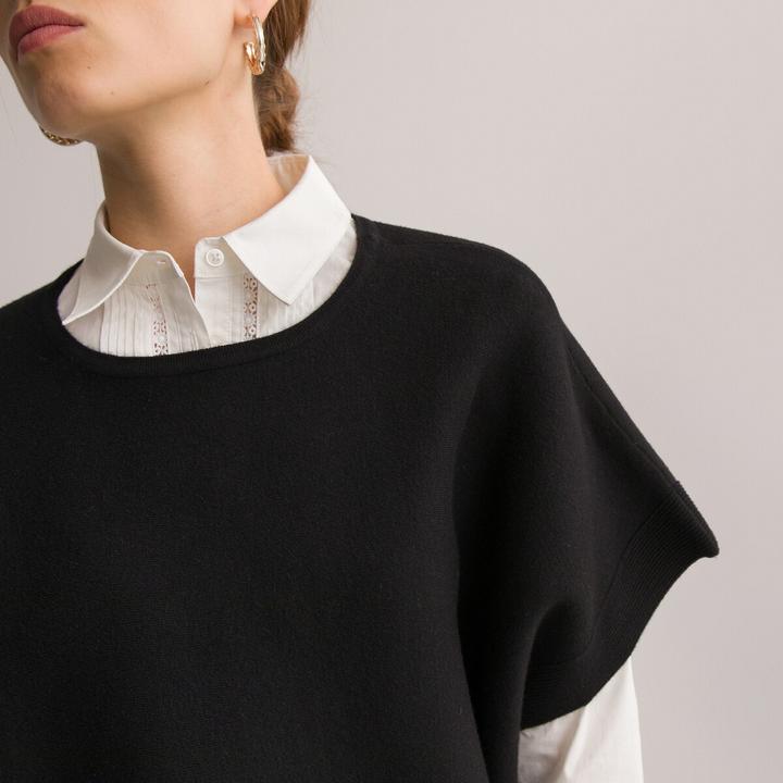 Actual product image Anne Weyburn Poncho with round neckline (42)