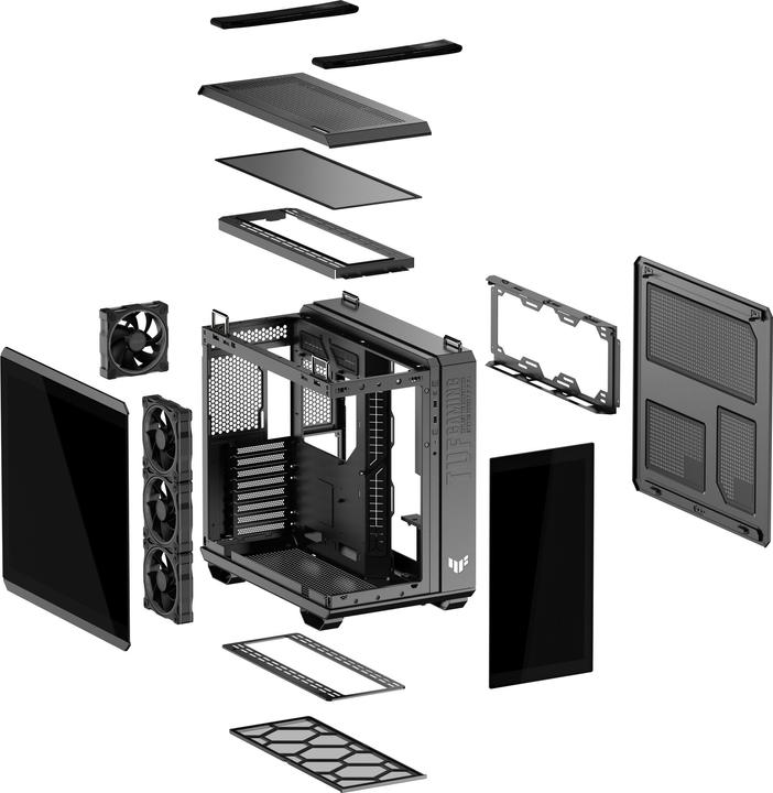 Produktbild ASUS Case TUF GAMING GT502 HORIZON TG ARGB BLACK (ATX, mATX, Mini-ITX)