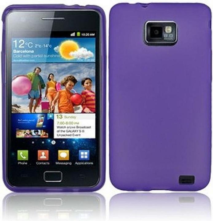 Actual product image König Design Protective cover TPU Case for mobile Samsung I9100 Galaxy S2 Purple (Samsung Galaxy S2 I9100)