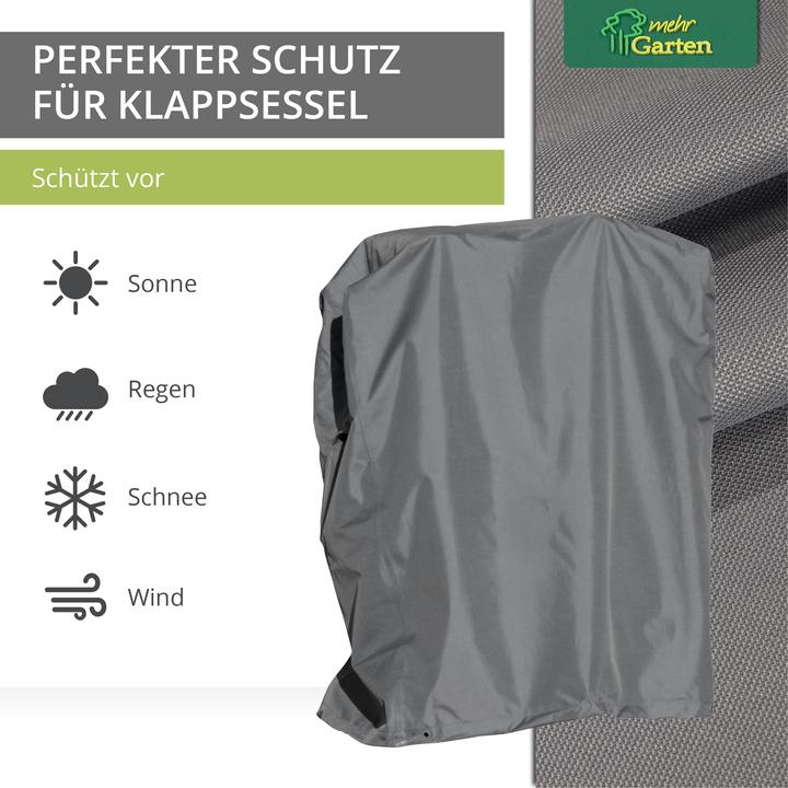 Produktbild Mehr Garten Schutzhülle für stapelbare Stühle / Klappstühle | 85 x 15 x 100 cm | gewebtes Polyester
