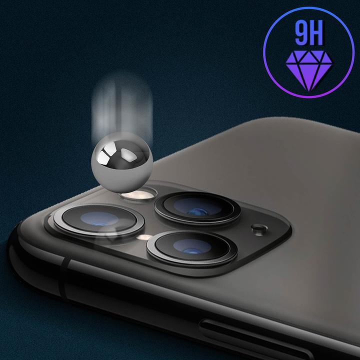 Produktbild Avizar Apple iPhone 11 Pro schwarzer Fake Kamera Aufkleber für die Rückkamera aus Glas (1 Stück, Apple iPhone XS Max)