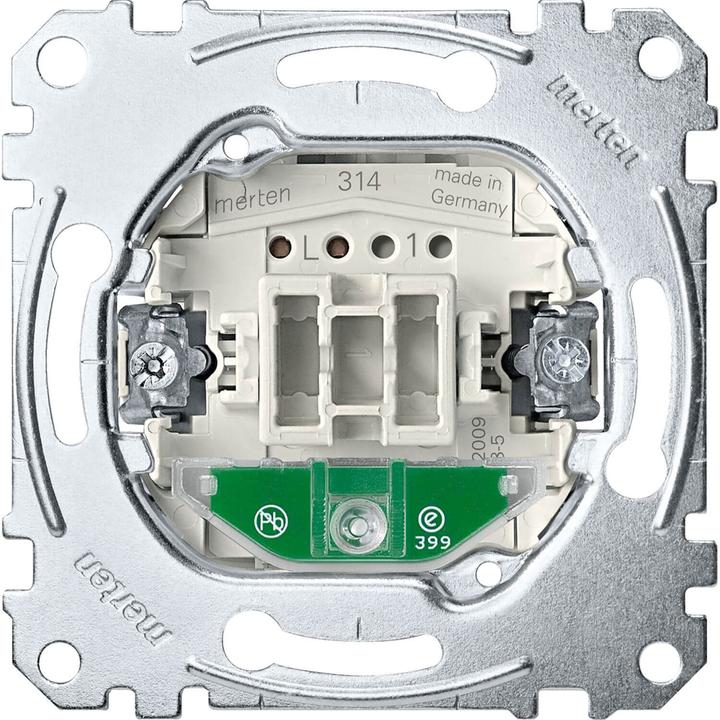Actual product image Merten Push-button single card switch 1S sep.Meldek.Licht MEG3760-000 socket outlet