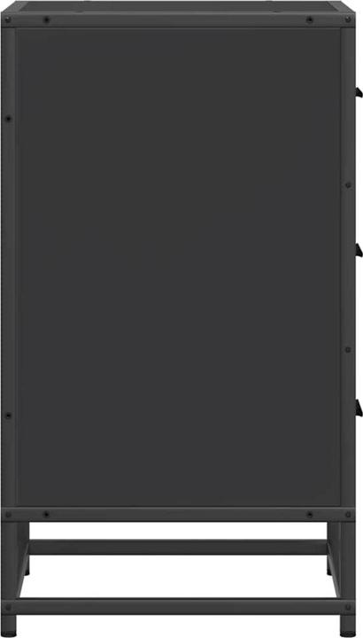 Produktbild VidaXL Nachttisch Schwarz 40x34,5x60 cm Holzwerkstoff und Metall Nachtschrank